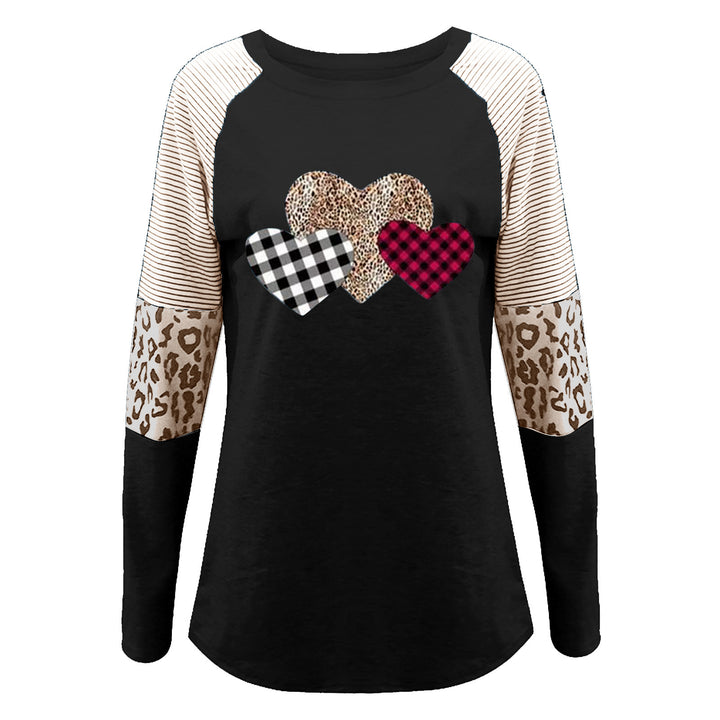 Long-sleeve shirt for ladies with heart-shaped patterns and trendy Lune London patterns