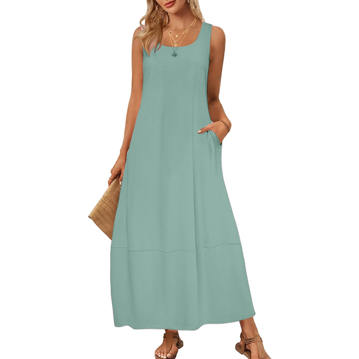 Casual cut maxi dress for women with practical pockets Lune London