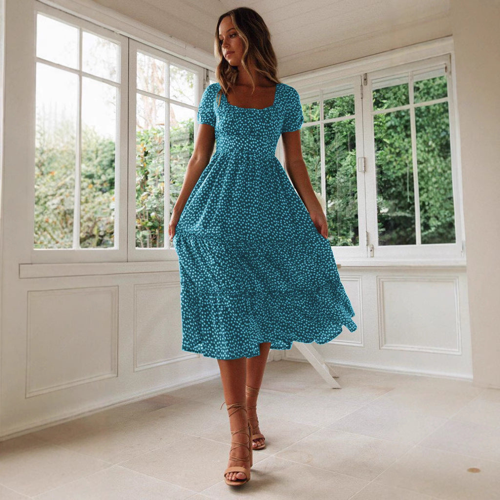 Lune London Floral Ruffle Midi Dress for Women