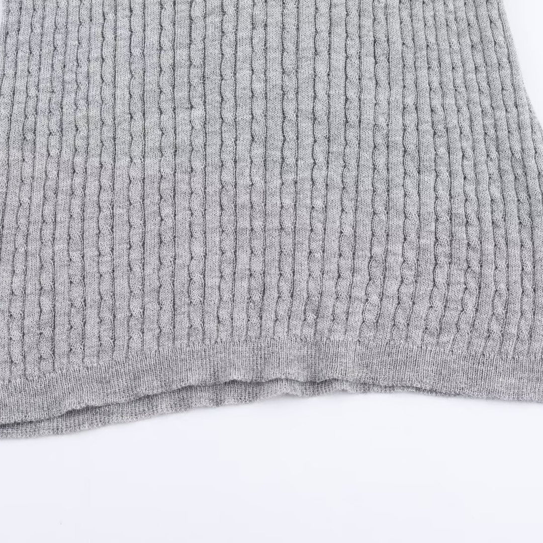 Long sleeve women's t-shirt with ribbed structured design and button details Lune London