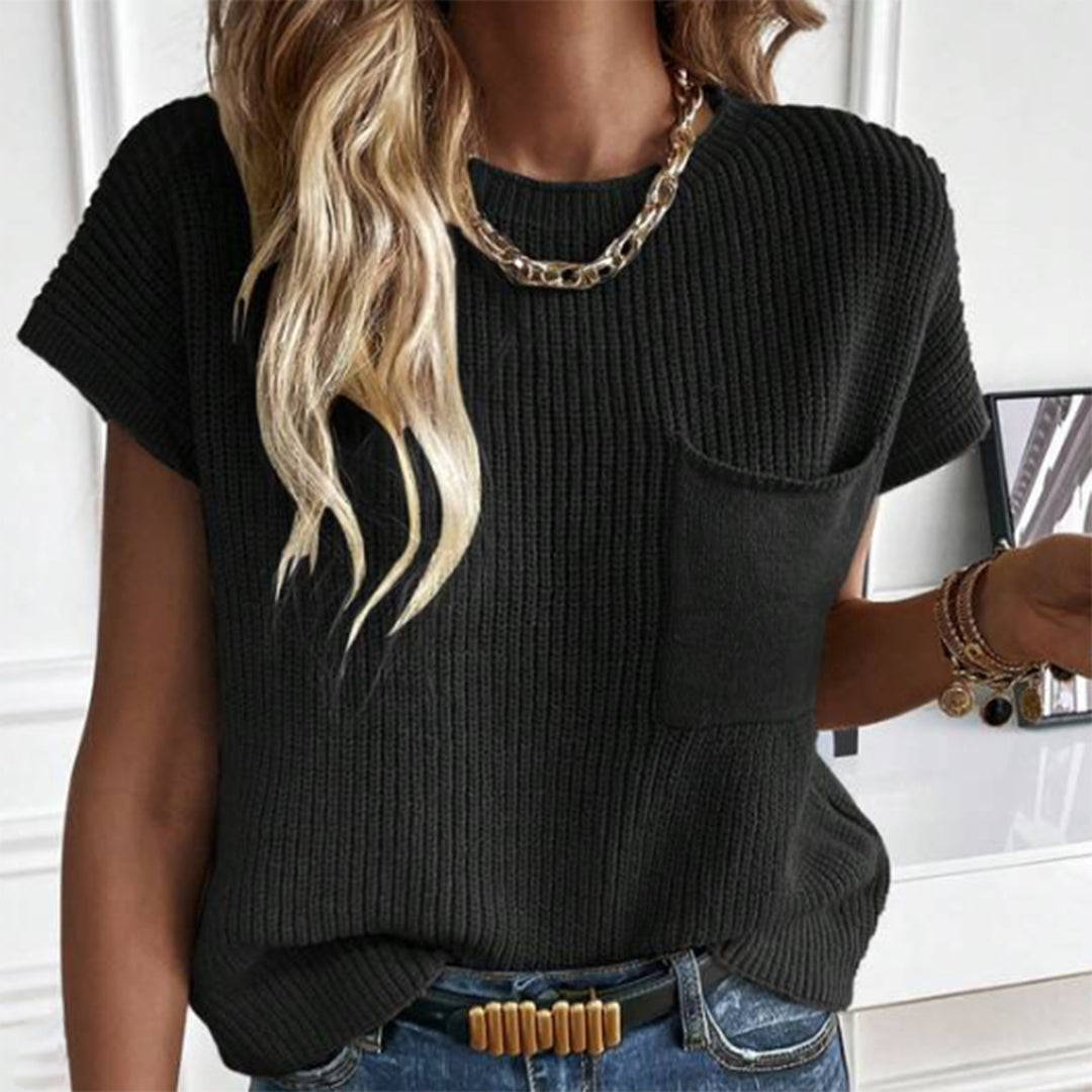 Knitted tank top for women with pockets Lune London