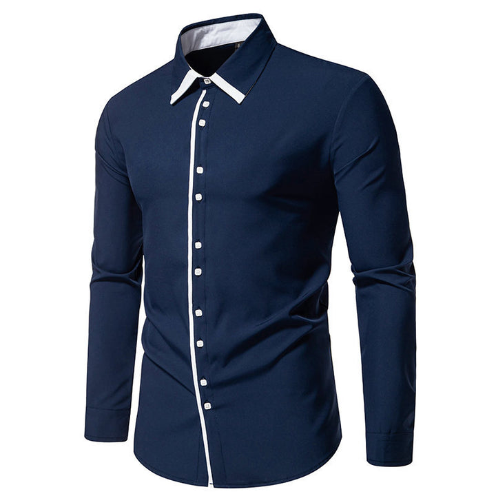 Elegant men's shirt with contrasting collar Lune London
