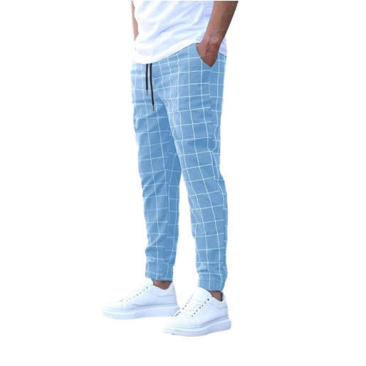 Lune London Casual Plaid Pants for Men