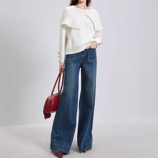 Pull pour femmes avec un col unique et un design décontracté Chic & Stil