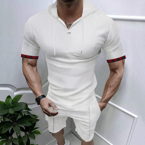 Men's short sleeve design t-shirt with striped sleeves Lune London