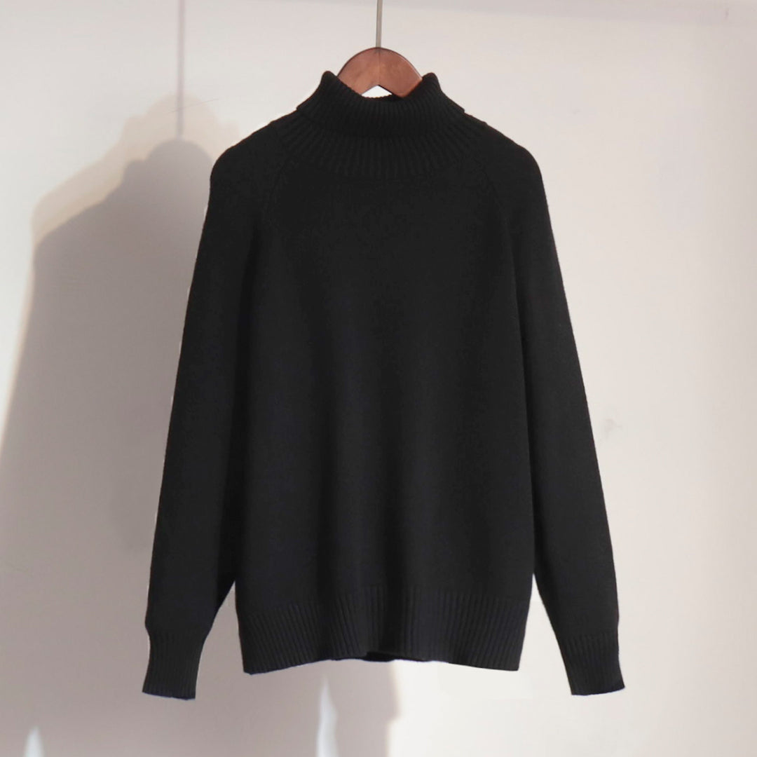 Fine knit sweater for women with high collar Lune London
