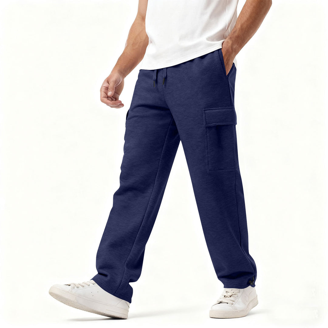Men's Cargo-Style Leisure Pants with Practical Side Pockets and Elastic Waistband Chic & Stil