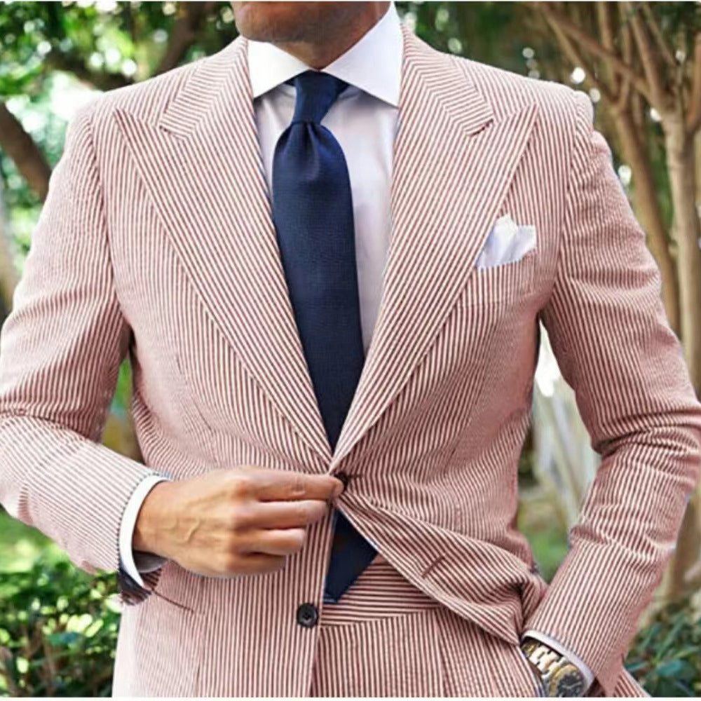 Lune London striped elegant suit jacket for men