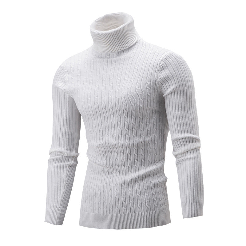 Men's turtleneck sweater with cable knit pattern Lune London