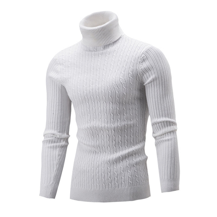 Men's turtleneck sweater with cable knit pattern Lune London