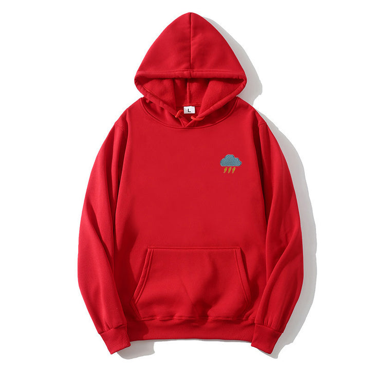 Ladies hoodie with creative cloud design Chic & Stil