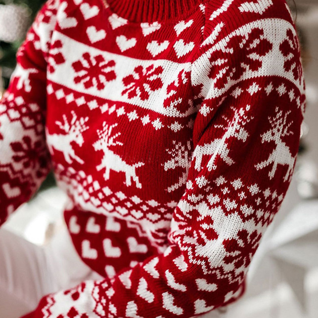 Pull de Noël confortable pour femmes avec motif traditionnel Chic & Stil