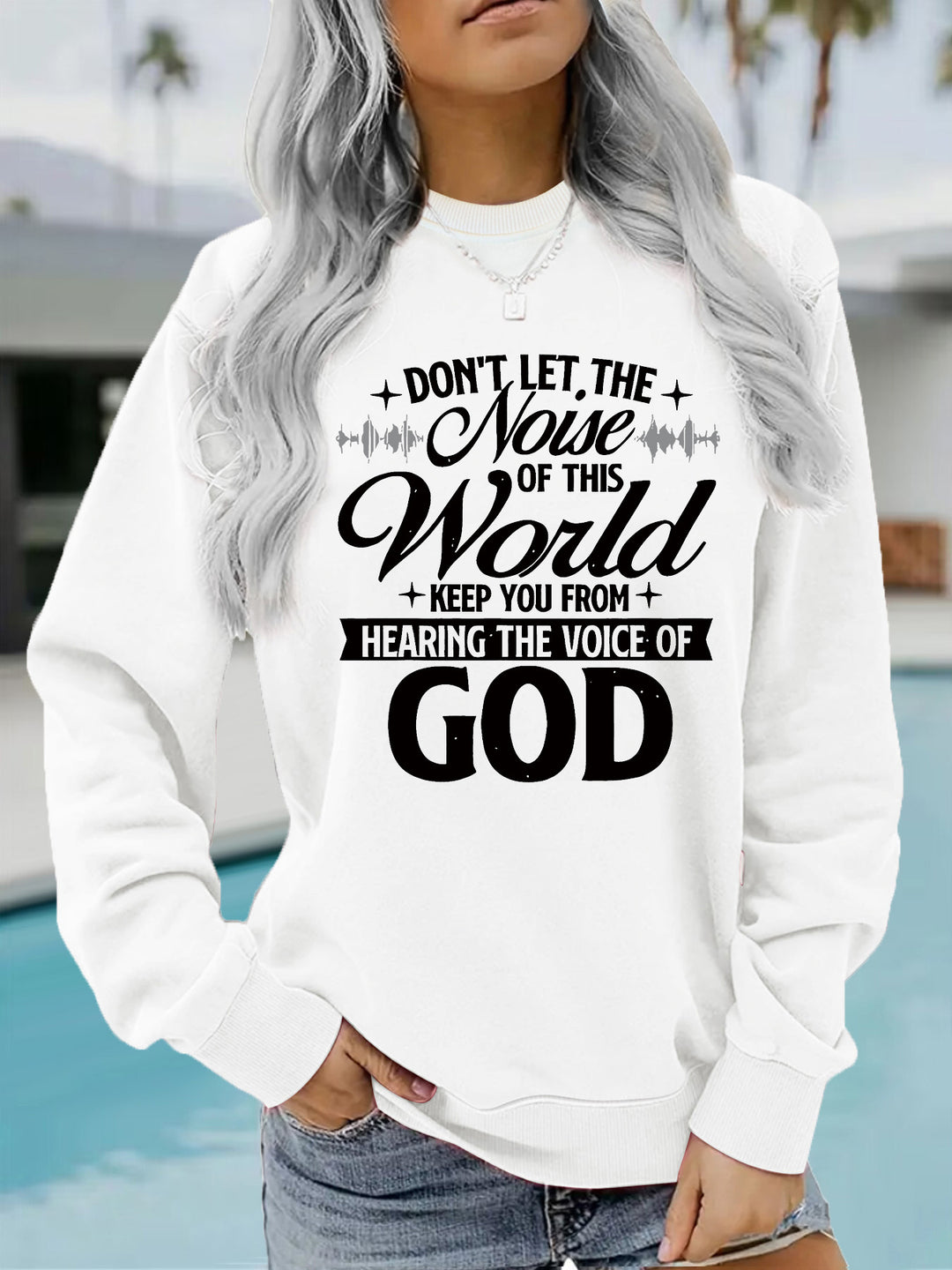 Sweatshirt pour femmes avec imprimé inspirant et coupe confortable Chic & Stil