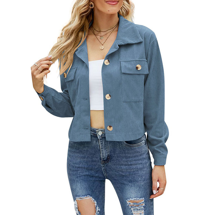 Short women's jacket with split design and side pockets Lune London