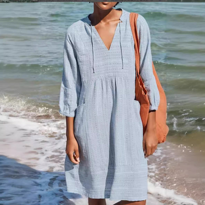 Casual summer dress for women with hood and pockets Lune London