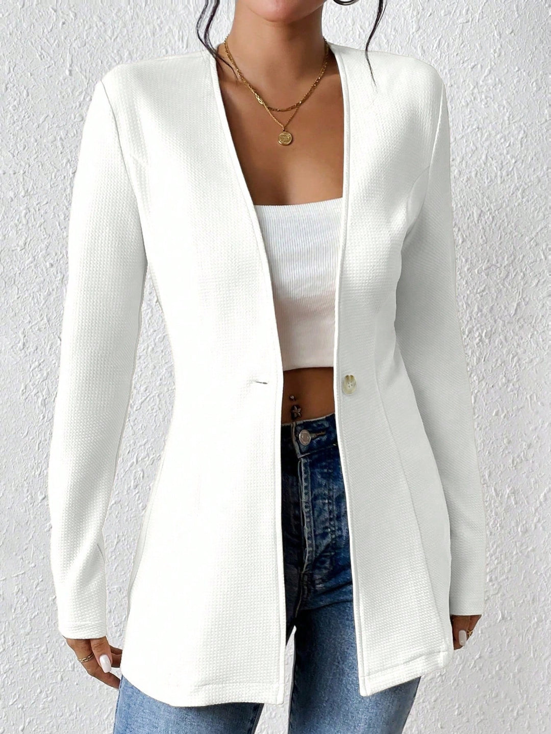 Elegant blazer jacket for women with asymmetric cut Lune London