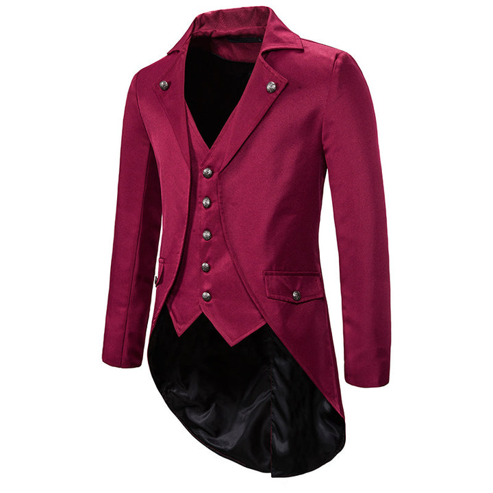 Elegant steampunk jacket for men with asymmetrical cut and refined details Lune London
