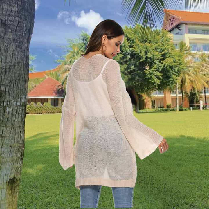 Ladies casual knit cardigan with wide sleeves Lune London