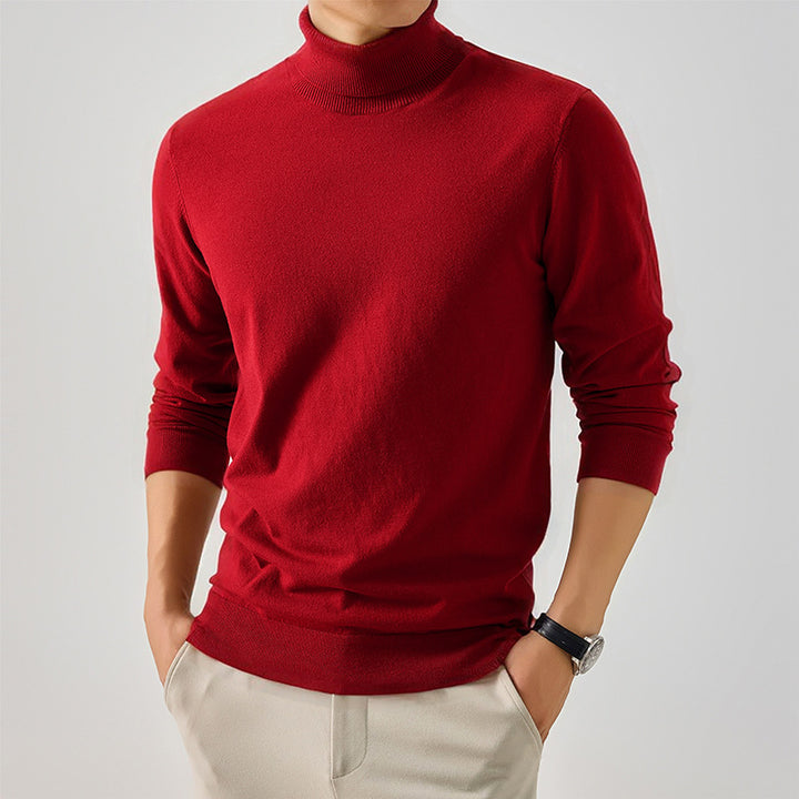 Men's Elegant Turtleneck Sweater in Fine Wool Lune London