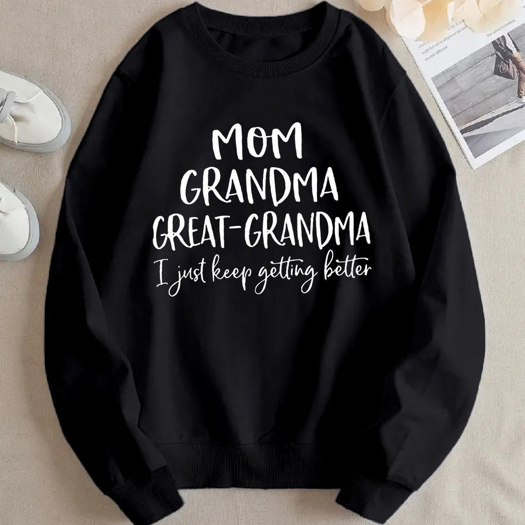 Sweat-shirt femme avec imprimé familial créatif et coupe confortable Chic & Stil