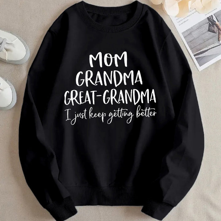 Sweat-shirt femme avec imprimé familial créatif et coupe confortable Chic & Stil