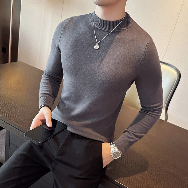 Trendy men's sweater with high collar and elegant cut Lune London