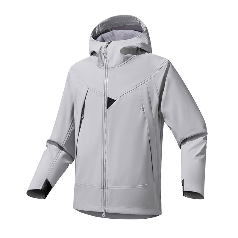 Functional jacket for women with waterproof properties and adjustable hood Lune London