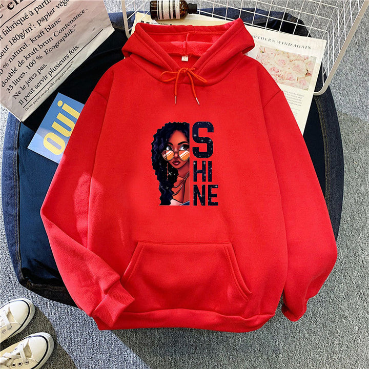 Women's hoodie with creative female design Chic & Stil