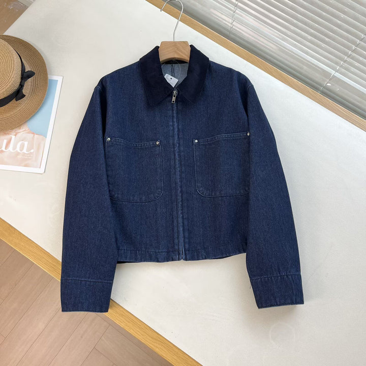 Veste de transition cropped chic pour femmes avec pilier en cordon intemporel Chic & Stil