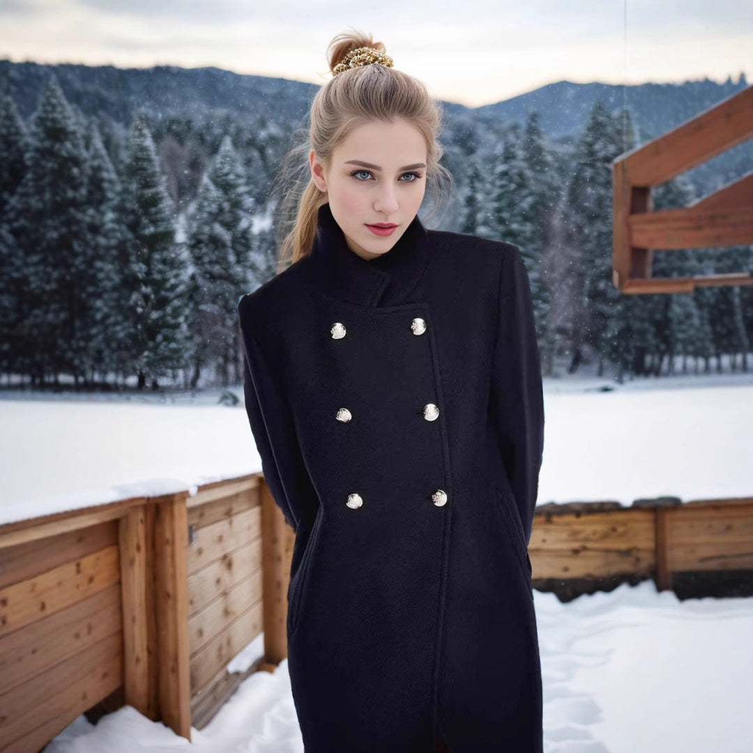 Women double-breasted coat modern cut Lune London