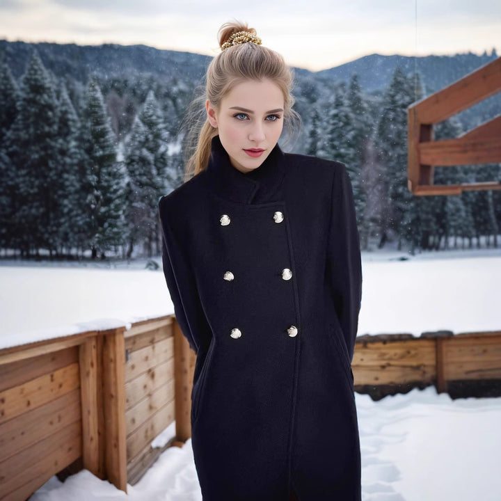 Women double-breasted coat modern cut Lune London