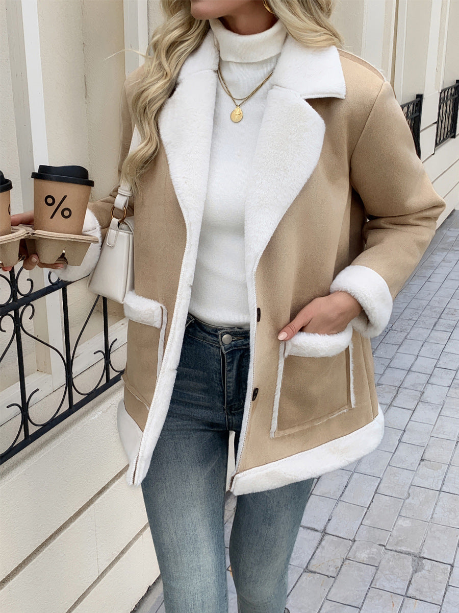 Fashion jacket for women with soft faux fur lining and elegant pockets Lune London