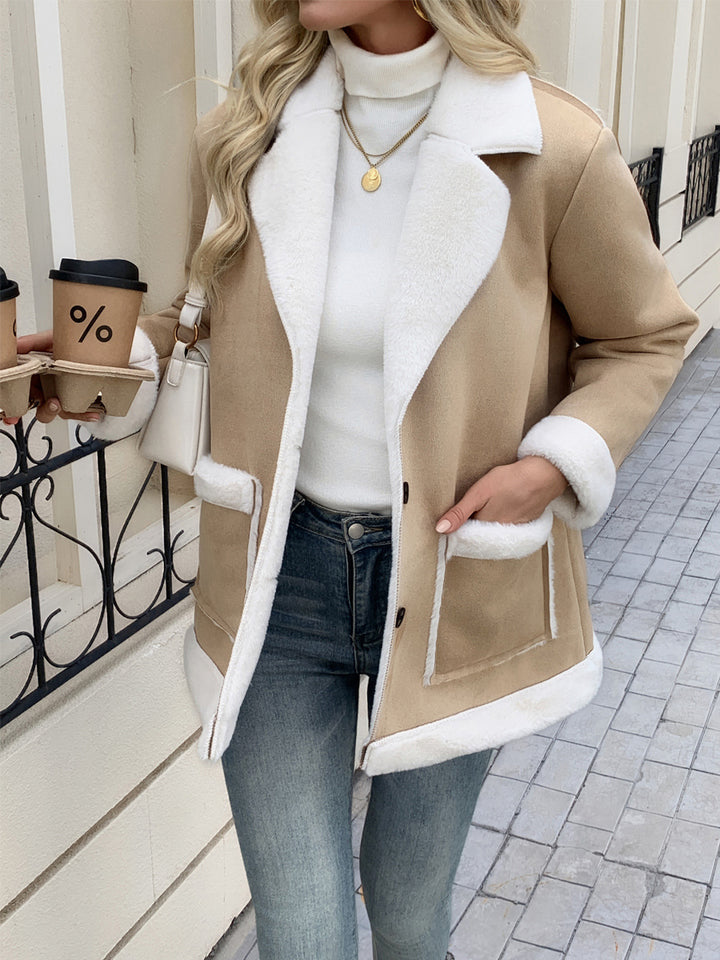 Fashion jacket for women with soft faux fur lining and elegant pockets Lune London