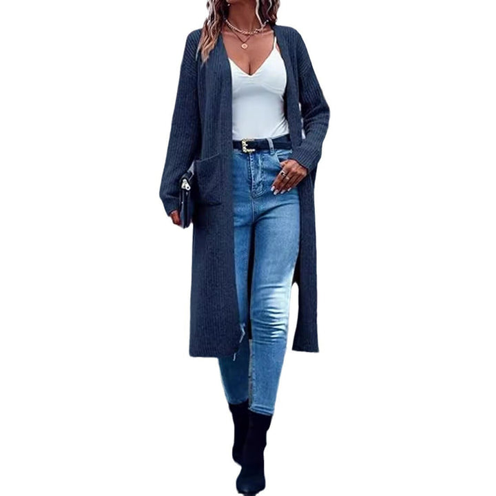 Women's Knit Coat with Long Sleeves and Practical Pockets Lune London