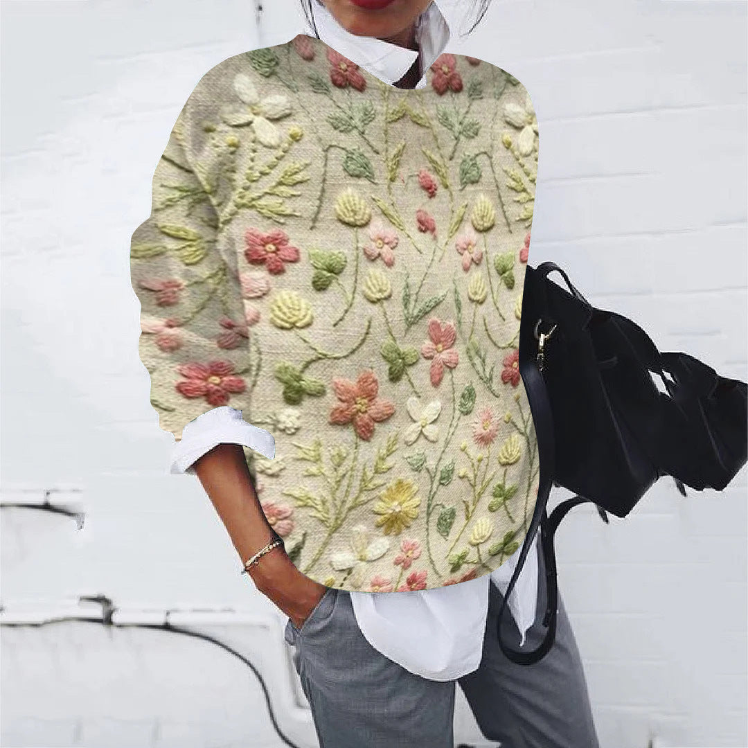 Women Patterned Sweater with Modern Knit Design Lune London