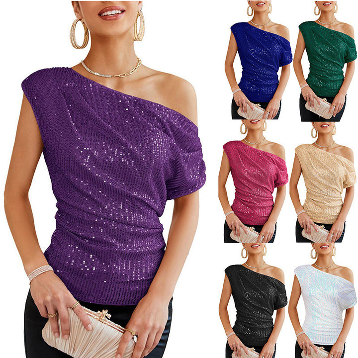 Women's Off-Shoulder Glamour Shirt Lune London