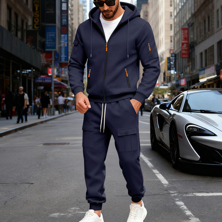 Lune London men's sporty hoodie and cargo pants set