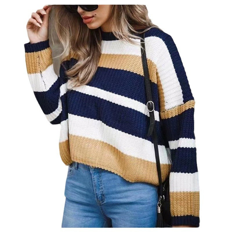 Sweater women with wide stripes in a trendy design Lune London