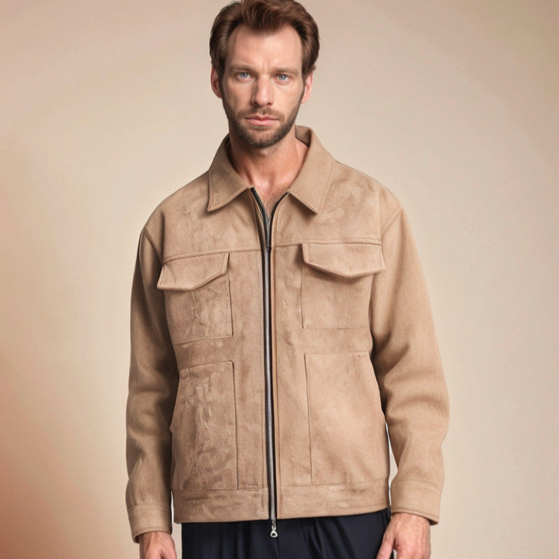 Modern and comfortable men's transition jacket with large pockets Lune London