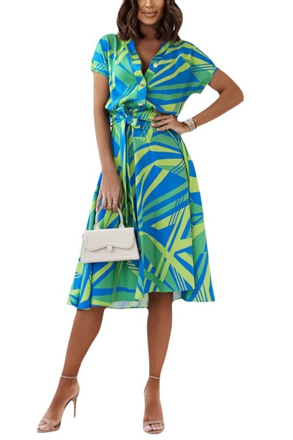 A-line dress for women with button closure Lune London