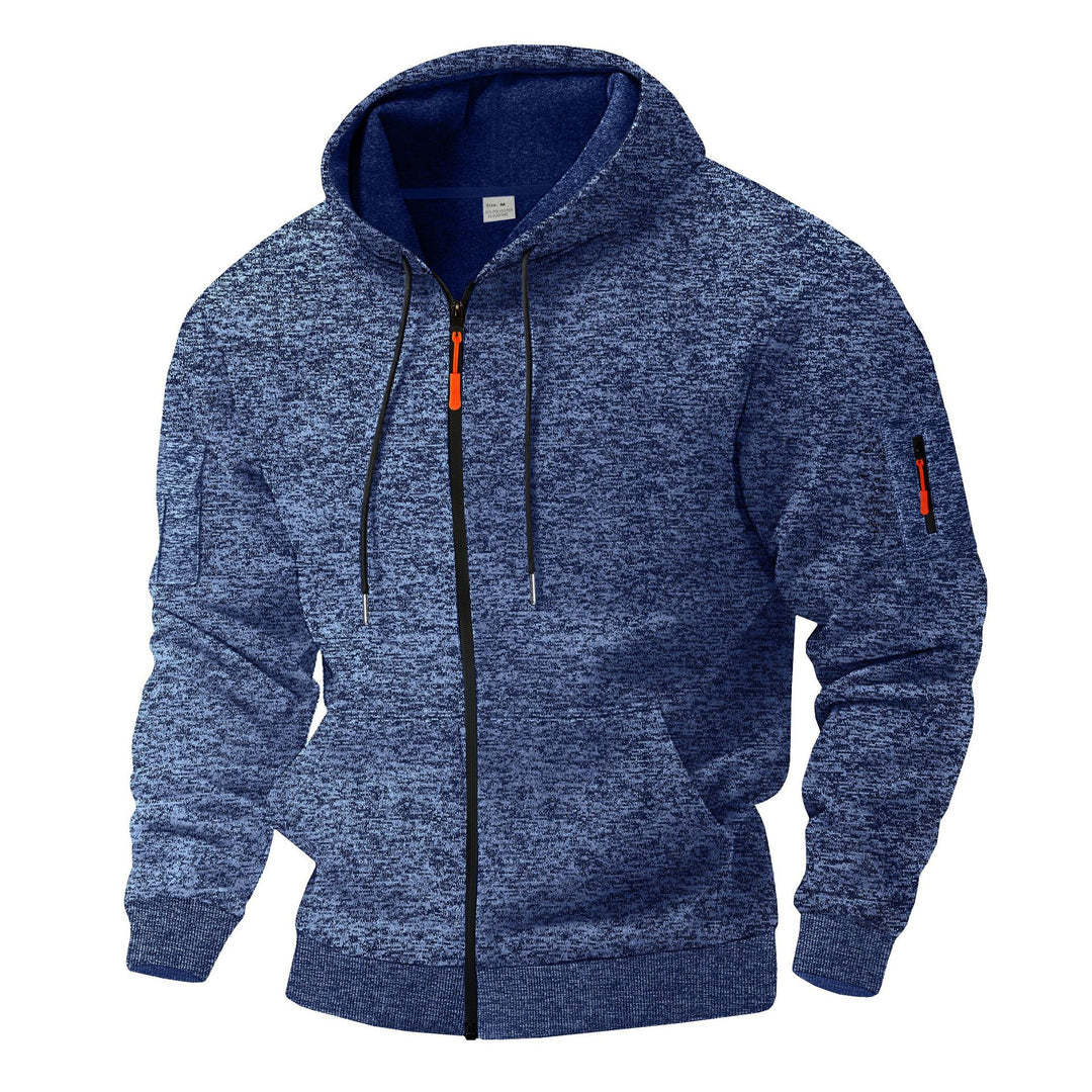 Sporty hoodie for men with breathable structure and contrast zipper details Lune London