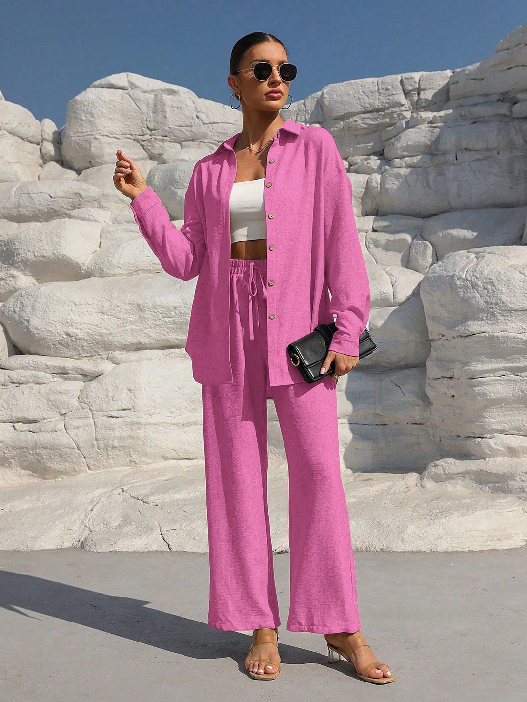 Women casual and elegant linen set with relaxed fit Lune London