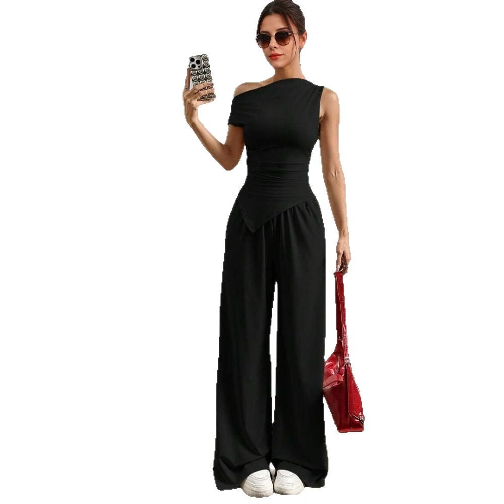 Combinaison tendance pour femme avec design asymétrique et poches Chic & Stil