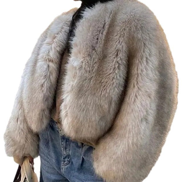 Ladies Chic and Cozy Faux Fur Jacket Lune London