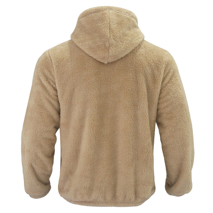 Men's cozy fleece jacket with hood and practical zip pockets Chic and style