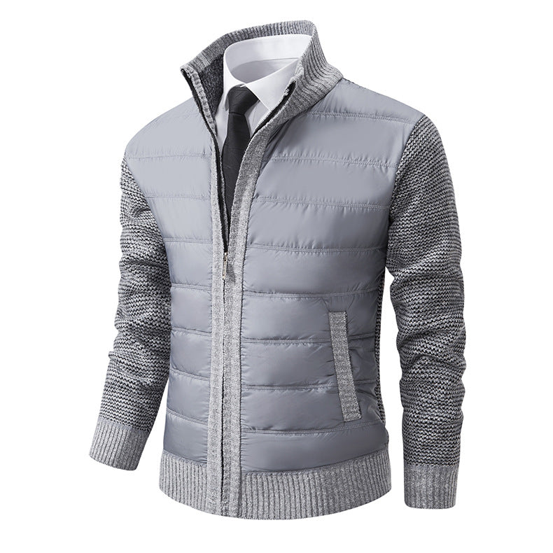 Hybrid quilted jacket for men with modern collar and elastic cuffs Lune London