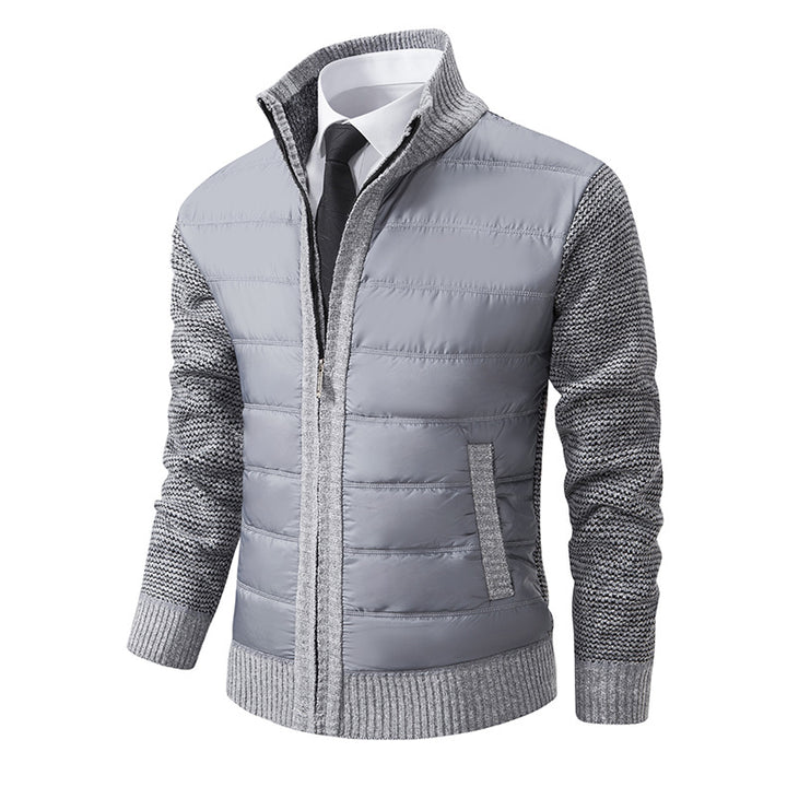 Hybrid quilted jacket for men with modern collar and elastic cuffs Lune London