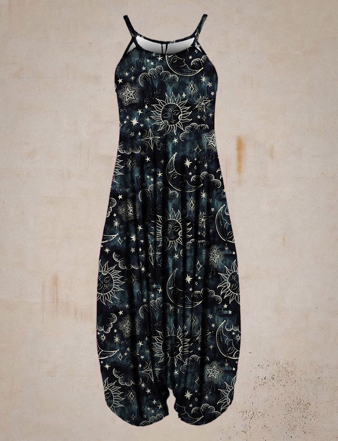 Women's jumpsuit with chic astrological print and style