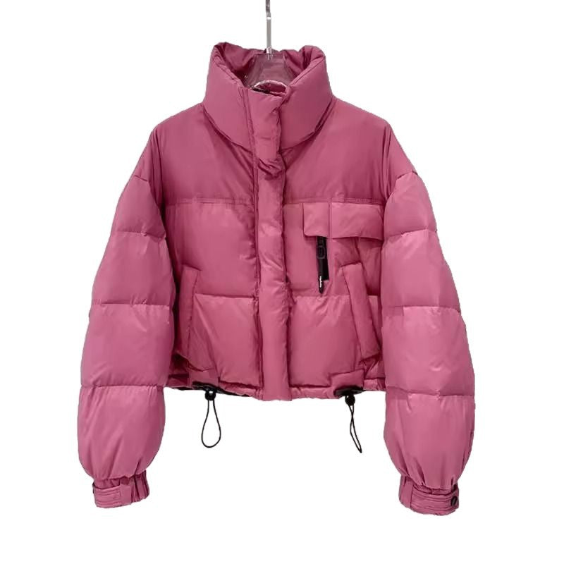 Veste courte en duvet chaude pour femmes avec col montant Chic & Stil