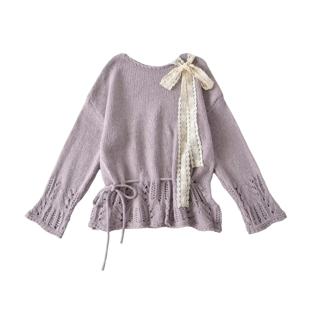 Stylish knitted top for women with elegant sophistication and chic ties and style